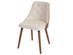 Chaise de salle à manger Calmetop-A75 simili cuir crème 90252WPQU