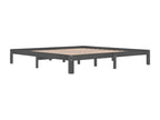 Cadre de lit sans matelas bois massif de pin gris 200x200 cm 31673SJWK