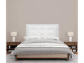 Calmetop Tête de Lit en Similicuir Capitonnée 105x115cm avec Pieds Lit 105 - Blanc 66718MCNX