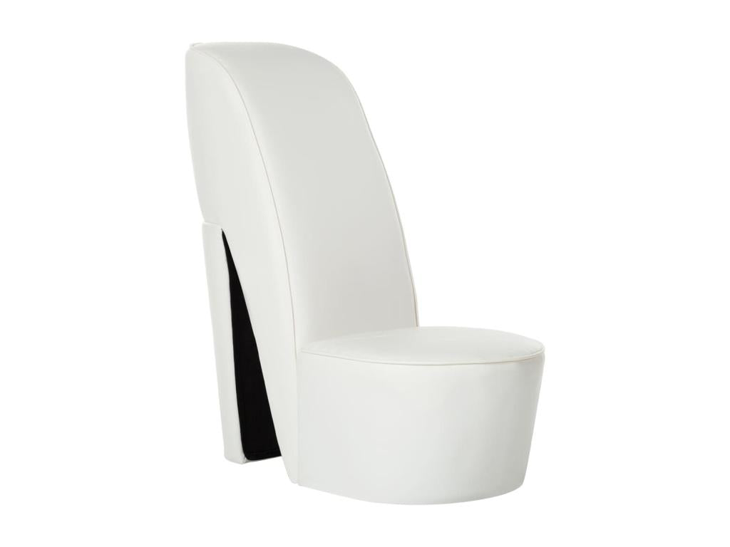 Chaise en forme de chaussure à talon haut Blanc Similicuir 23503MSZV