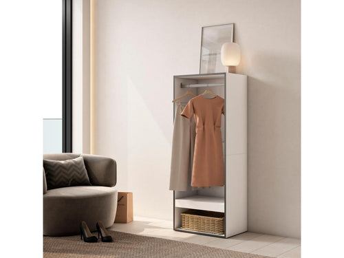 Armoire Vestiaire ouverte 60x35x145 cm Chambre à coucher pièce Vêtement Dressing Blanc 05633IKYR