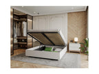 Lit coffre Calmetop 140x190 cm avec sommier à Calmetop relevable Blanc 50561FUUB