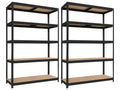 Pack 2 Rayonnages modulaires avec 5 étagères réglables 180x120x60cm 1250Kg O91 43716XAYY
