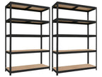 Pack 2 Rayonnages modulaires avec 5 étagères réglables 180x120x60cm 1250Kg O91 43716XAYY