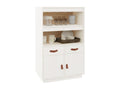 Buffet haut Blanc 67x40x108,5 cm Bois massif de pin 03451XTAP