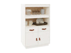 Buffet haut Blanc 67x40x108,5 cm Bois massif de pin 03451XTAP