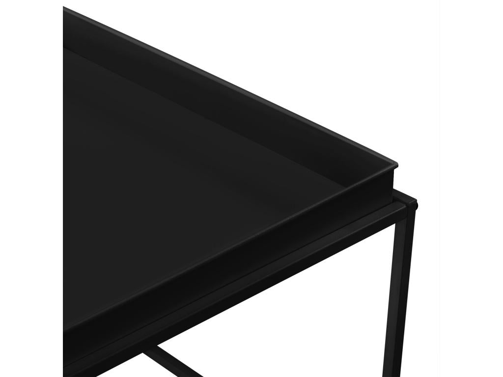 Set de 2 tables métal argentée 54,5x54,5x39 cm 03 0003685 77453THAX