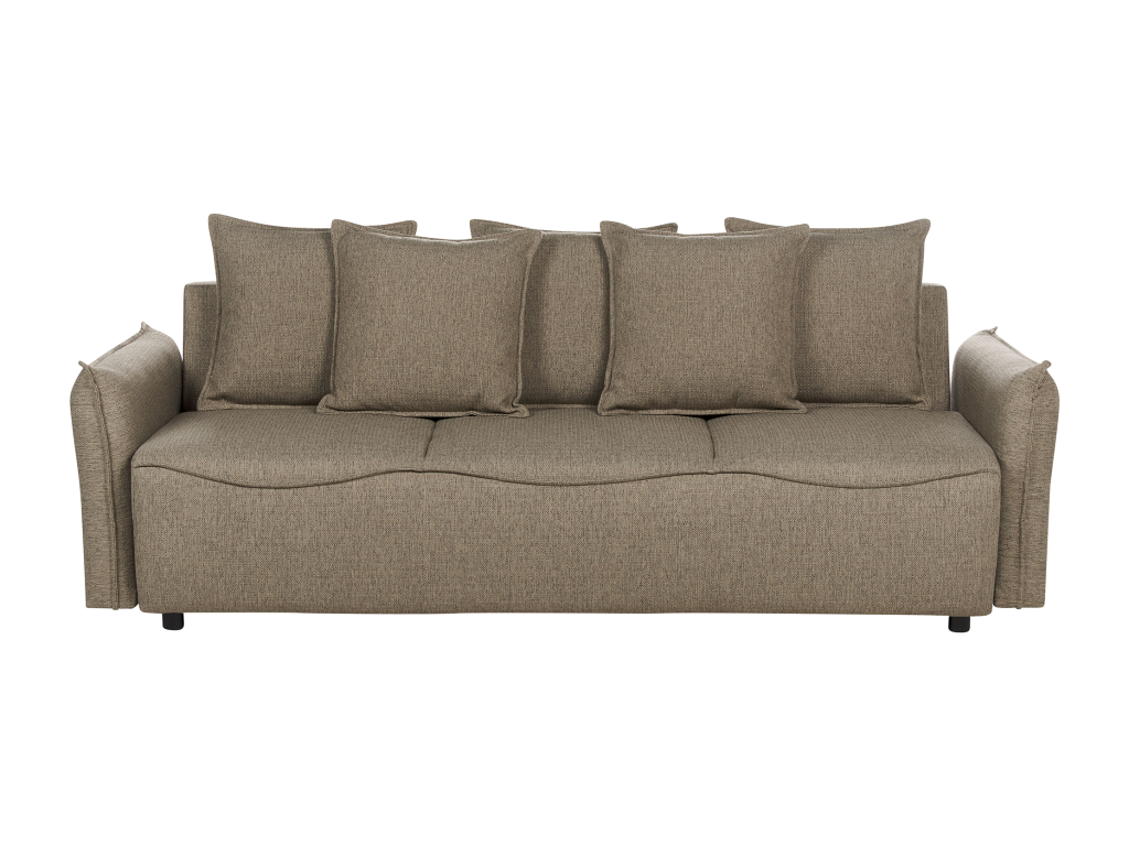 Canapé-lit Nidchicshop Tissu Marron 3 places 28118RWMV