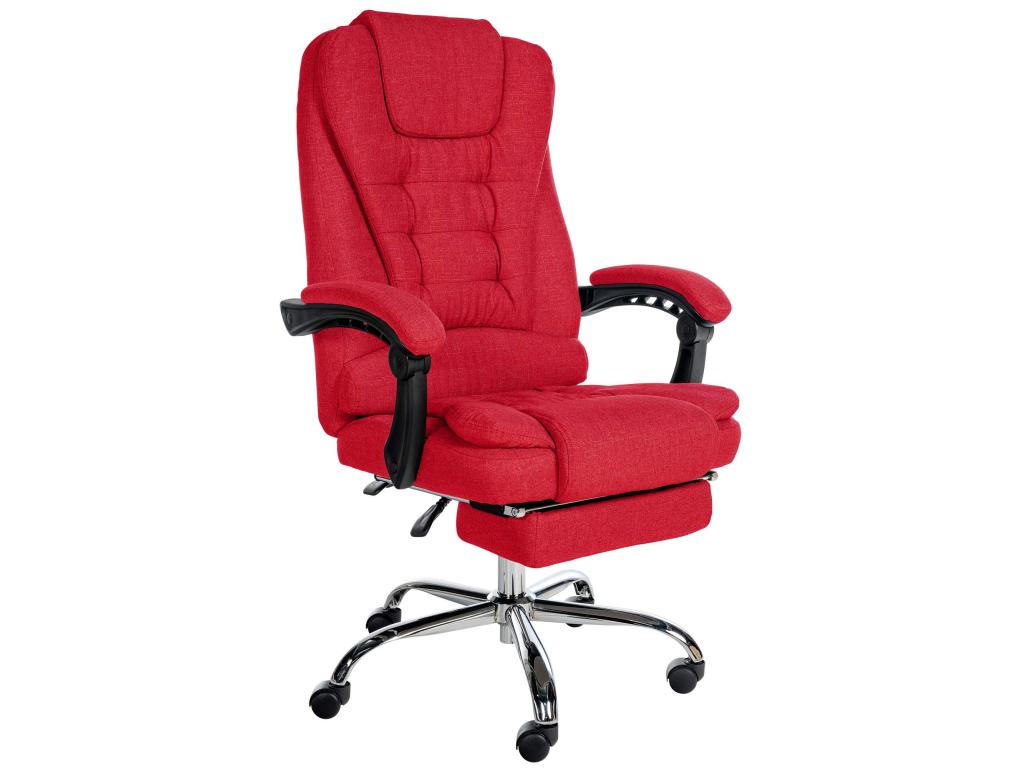 Chaise de bureau - Tissu - Rouge - Oxygène 09071DGWD