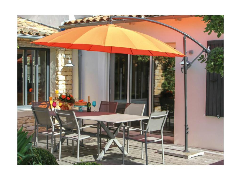 Parasol déporté en aluminium et fibre de verre 3m Nidchicshop 51893TUNF