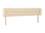 Tête de lit avec oreilles Crème 203x23x78/88 cm Tissu 43637FADV