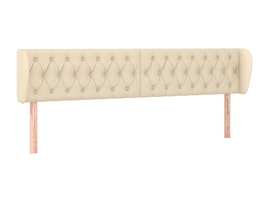 Tête de lit avec oreilles Crème 203x23x78/88 cm Tissu 43637FADV