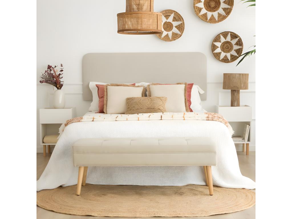 Banc en mdf Beige 119x43 19791RKHN