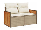 Salon de jardin avec coussins 5 pièces beige résine tressée 09027CKXT