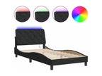 Cadre de lit avec LED sans matelas noir 100x200 cm velours 02816LUBE