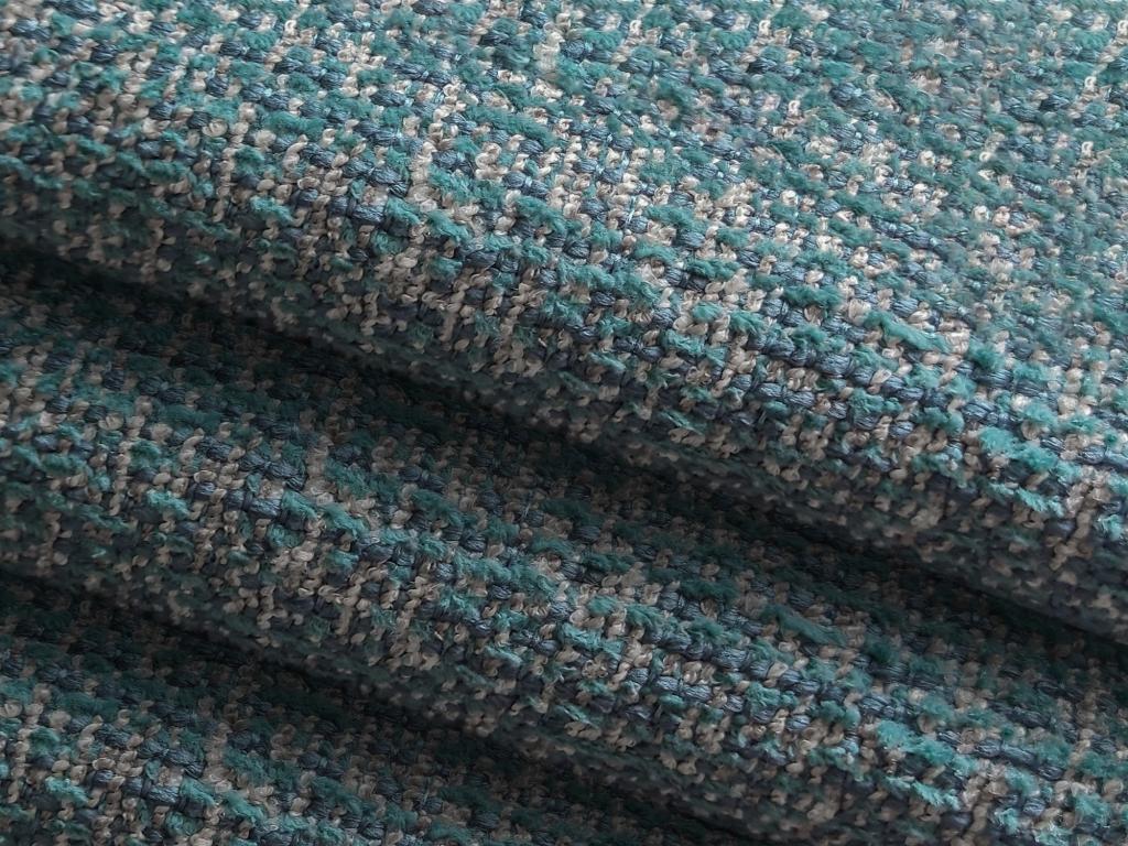 Canapé modulable 4 places en tissu texturé - jeans - Calmetop 47123CSKB