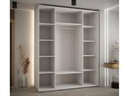 ARMOIRE Nidchicshop 3 À PORTES COULISSANTES 235.2/190/60 3 portes Blanc/Noir/Or 51486FOEQ