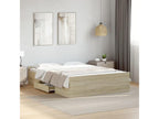 Cadre de lit avec tiroirs sans matelas chêne Nidchicshop 135x190 cm 15395YOBW