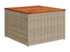 Salon de jardin avec coussins 9 pcs beige résine tressée 80736SCYQ