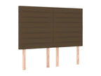 Tête de lit à LED Marron foncé 144x5x118/128 cm Tissu 29794VPTG