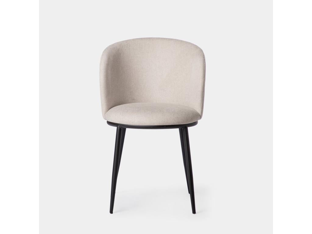 Chaise de salle à manger en tissu beige 51x80 cm-Calmetop 53516SZEU