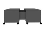 Table basse Gris 75x75x38 cm Aggloméré 69472XAXX
