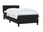 Sommier à Calmetop de lit avec matelas noir 90x210 cm velours 23555MQKA