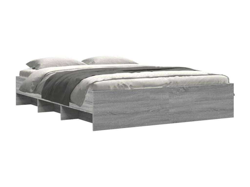 Cadre de lit sans matelas Nidchicshop gris 150x200 cm 58195KSGA