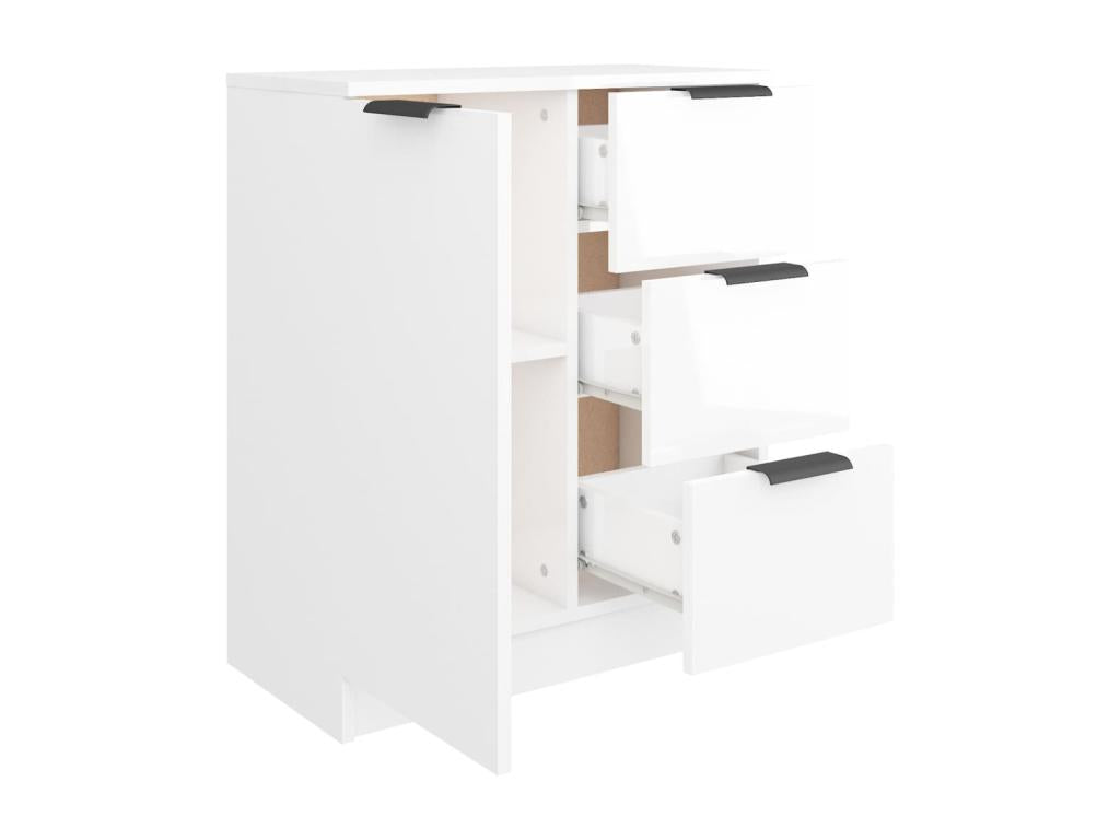 Buffet Blanc brillant 60x30x70 cm Bois d'ingénierie 20272NASV