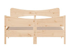 Cadre de lit avec tête de lit 135x190 cm bois de pin massif 03488MRYE