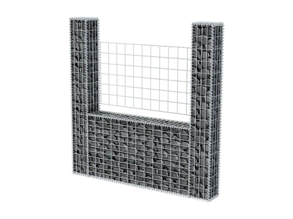 Panier de gabion en forme de U Acier renforcé 160x20x150 02871UQZF