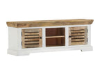 Meuble TV 110x30x40 cm Bois massif de manguier 64627OFWB