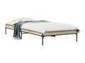 Cadre de lit chêne Calmetop 75x190 cm bois d'ingénierie et métal 60755EWWM
