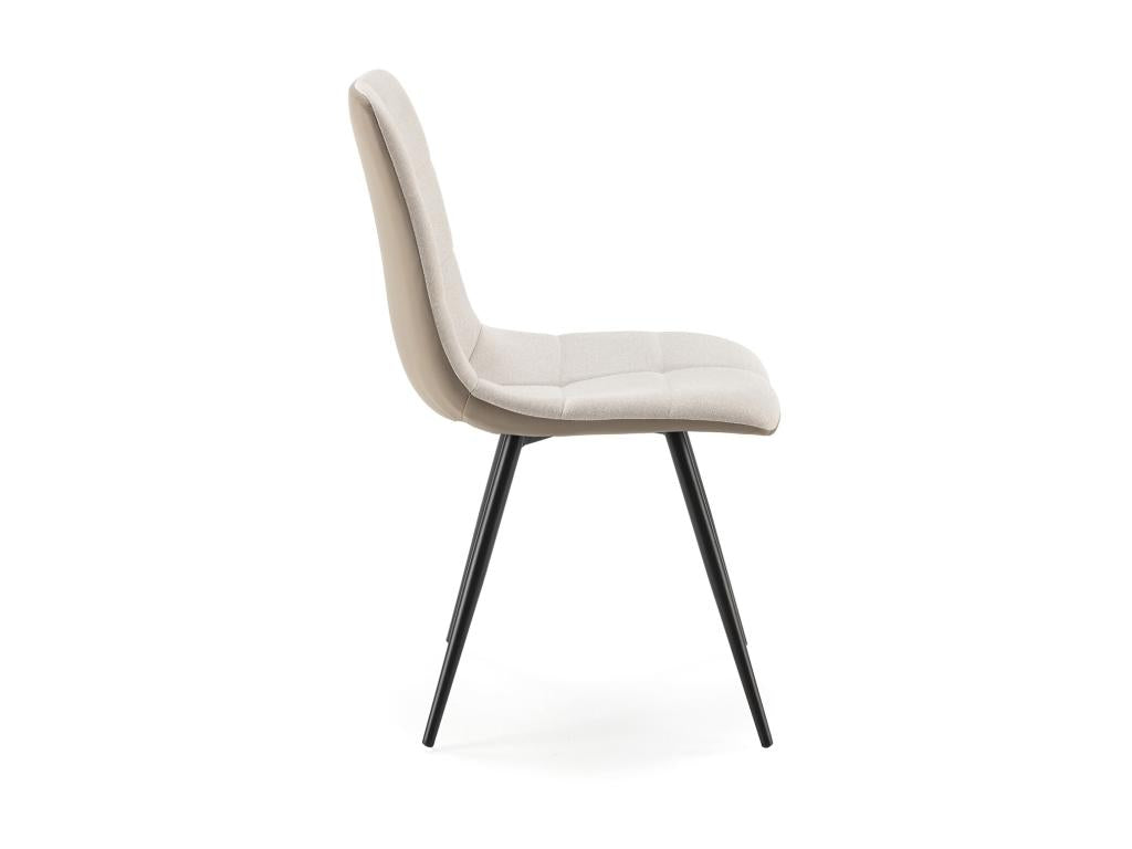 Pack de 2 chaises Calmetop tissu et simili cuir Beige 11167DIXQ