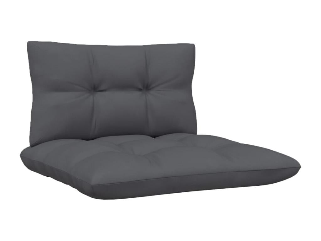 Salon de jardin 5 pièces avec coussins anthracite bois de pin 23588PCKC