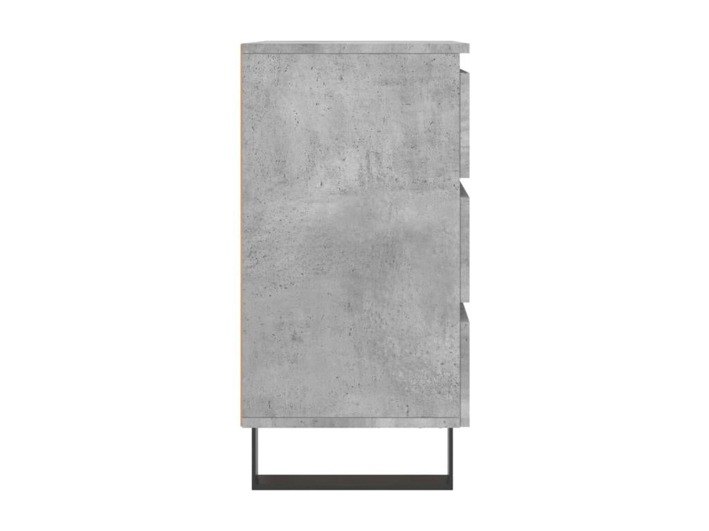 Tables de chevet 2 pcs gris béton 40x35x69 cm bois d'ingénierie 40333ZFAC