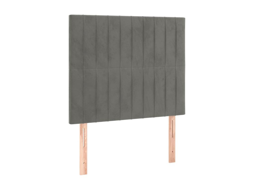 Tête de lit à LED Gris clair 80x5x118/128 cm Velours 20946VHBX