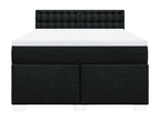 Sommier à Nidchicshop de lit avec matelas Noir 140x200 cm Tissu 68268AFAW