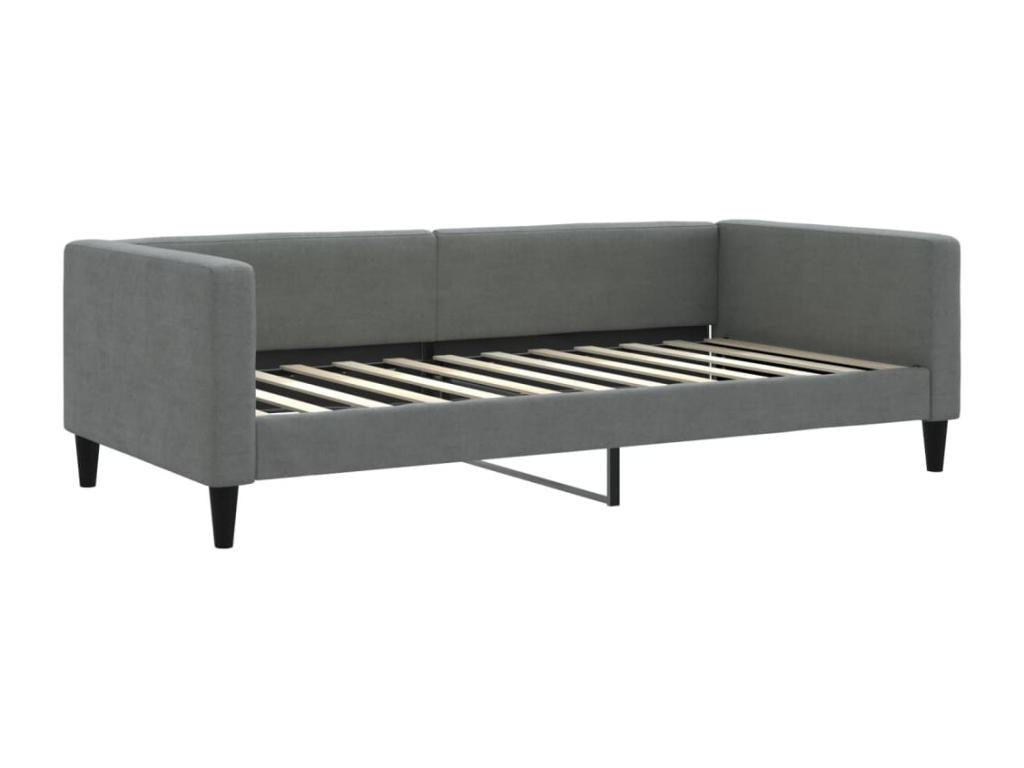 Lit de jour avec gigogne sans matelas gris foncé 100x200 cm 77763UFPV