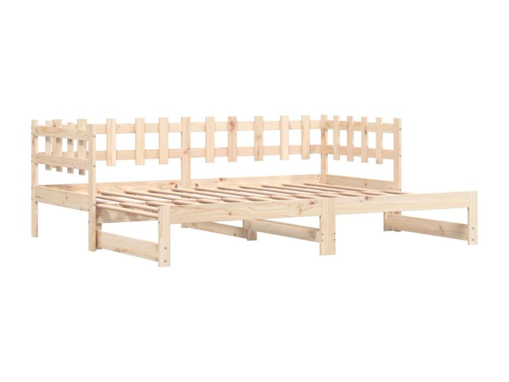 Lit coulissant 2x 90x190 cm Bois de pin massif 21668HPKQ