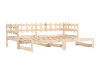 Lit coulissant 2x 90x190 cm Bois de pin massif 21668HPKQ