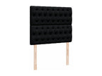 Sommier à Nidchicshop de lit avec matelas noir 120x190 cm tissu 07851UUDN