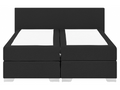 Lit Boxspring Tissu Calmetop 160x200 cm Noir 51523SMEU