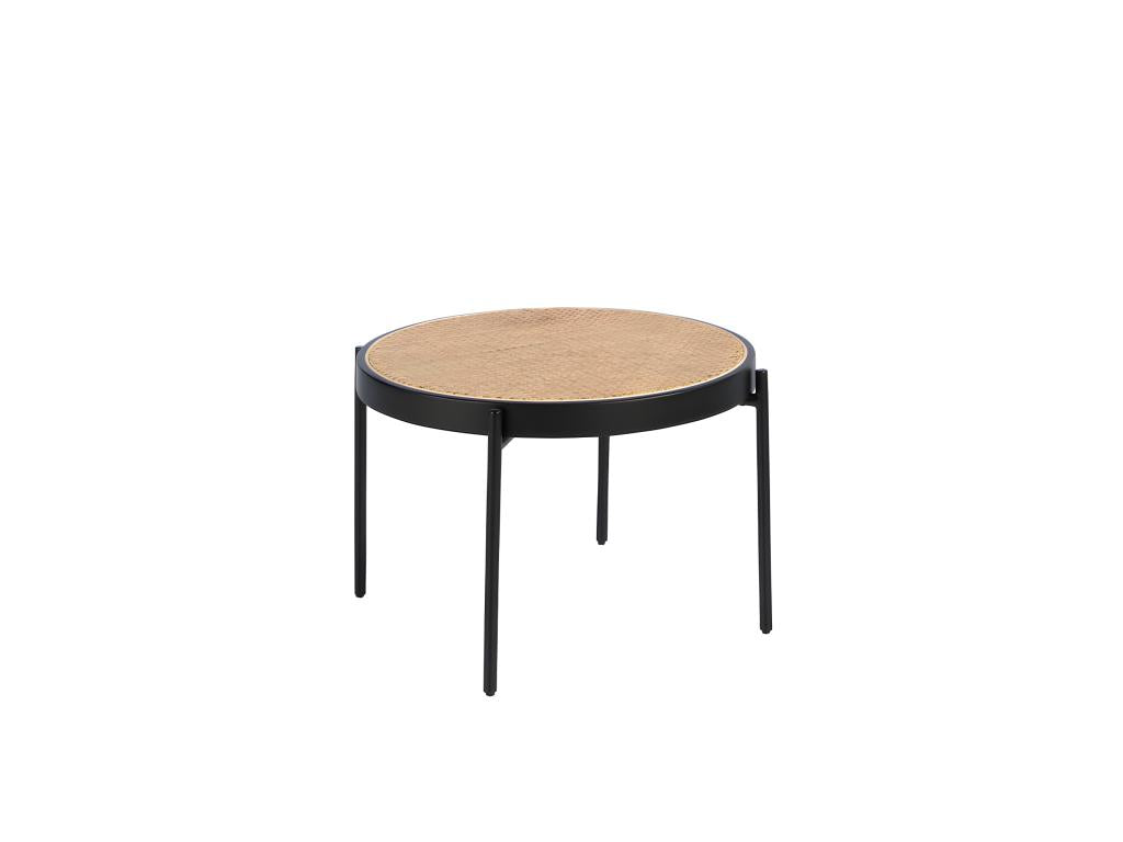 Table basse ronde en rotin et acier 2111 Calmetop 65871GSGJ