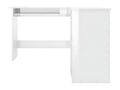 Bureau d'angle forme de L Blanc brillant 120x140x75cm Aggloméré 24314BHMU