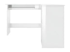 Bureau d'angle forme de L Blanc brillant 120x140x75cm Aggloméré 24314BHMU