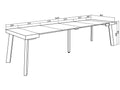 Table console extensible 300 Pour 14 personnes Pieds en bois 68504LPLL