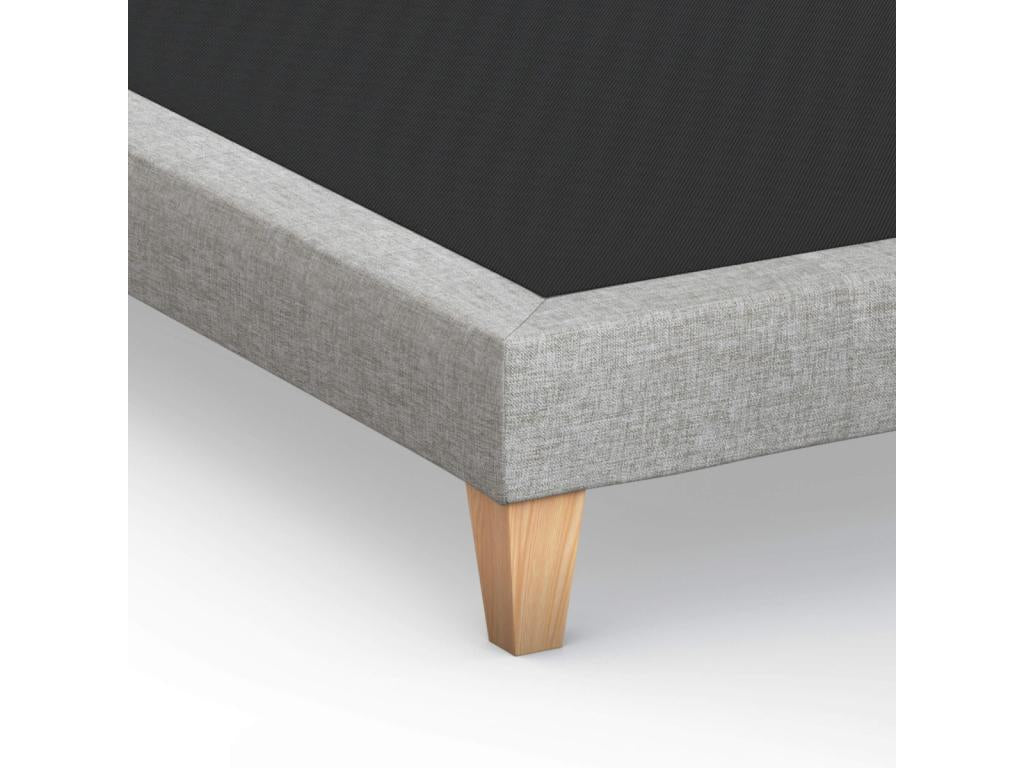 Sommier déco tapissier gris Calmetop 110x200 14083LFEV