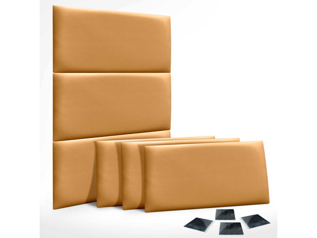 Lot de 1 panneau rembourré en similicuir écologique Calmetop autocollant pour protection acoustique murale absorbante ou 60x40 cm x6 48745DXZL