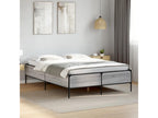 Cadre de lit Calmetop gris 150x200 bois d'ingénierie et métal 30403TYVD